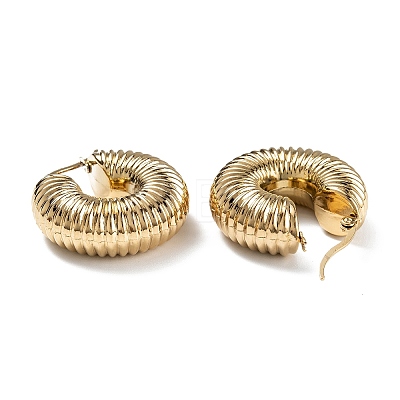 Chunky Vintage Grooved Hoop Earrings for Women X1-EJEW-O096-52G-1
