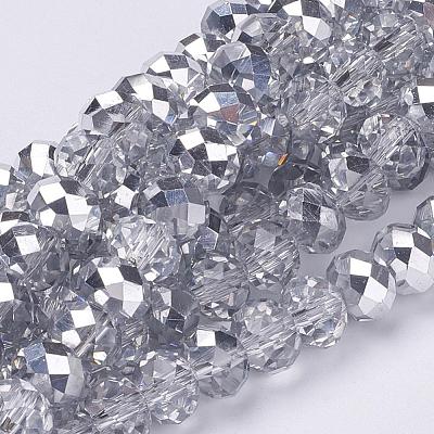 Electroplate Glass Bead Strands GR3x2MMY-07S-1