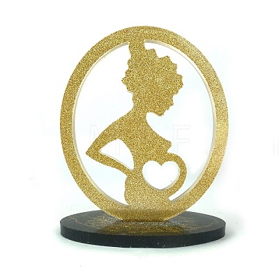 Mother's Day Theme DIY Decoration Silhouette Silicone Statue Molds DIY-I081-03-1