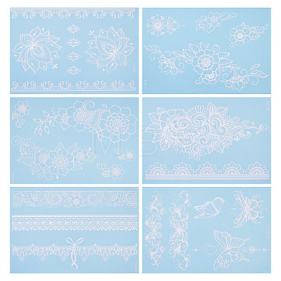 6 Sheets Luminous Paper Tattoo Stickers STIC-TAC0001-007B-1