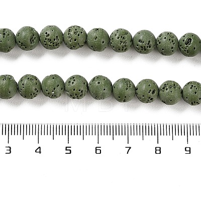 Synthetic Lava Rock Dyed Beads Strands G-H311-08B-03-1