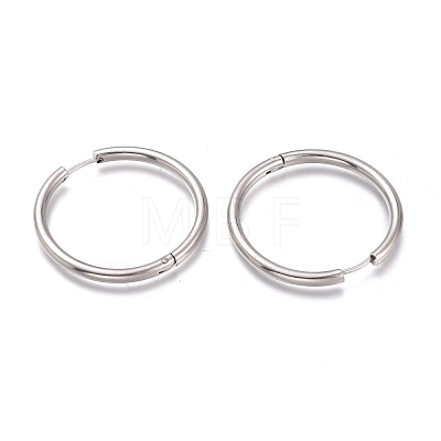 Tarnish Resistant 201 Stainless Steel Huggie Hoop Earrings EJEW-L256-05DT-P-1