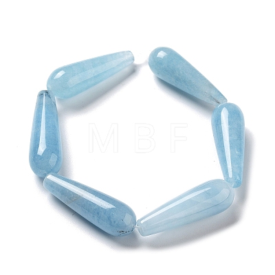 Dyed Natural Quartz Imitation Aquamarine Beads Strands G-P528-H05-01-1