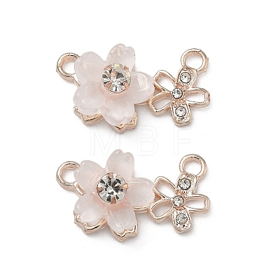 Alloy Crystal Rhinestone Pendants PALLOY-P317-14KCG-1