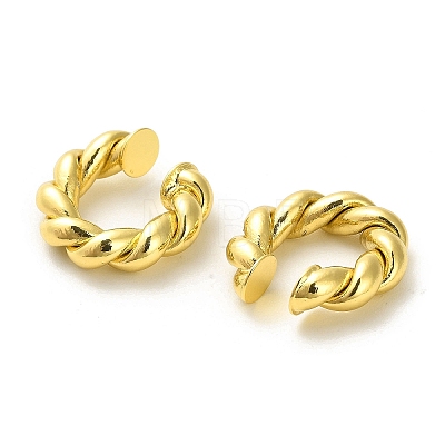 Brass Cuff Earrings EJEW-D059-09G-01-1