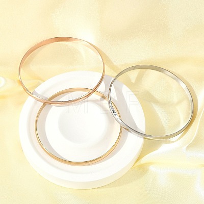 Fashion 201 Stainless Steel Bangle Sets BJEW-L664-024C-M-1-1