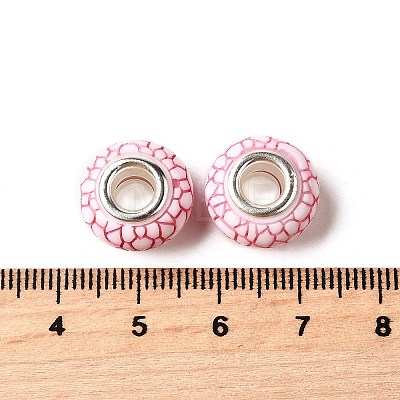 Opaque Resin European Beads RESI-C055-01I-1
