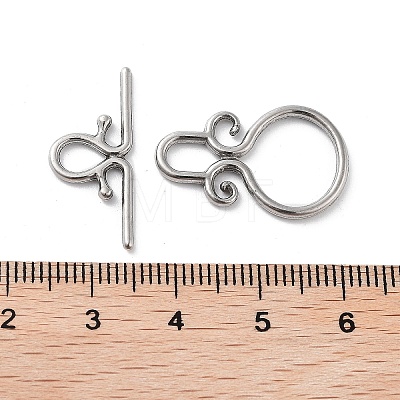 304 Stainless Steel Toggle Clasps STAS-A092-01P-1