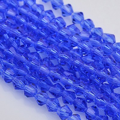 Faceted Bicone Glass Beads Strands EGLA-P017-4mm-10-1