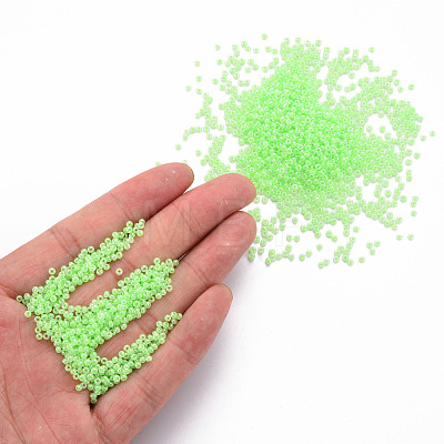 12/0 Imitation Jade Glass Seed Beads SEED-S049-A-011-1