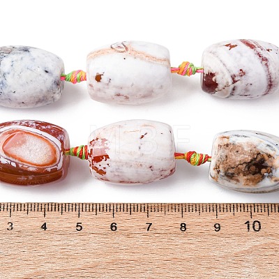 Natural Fire Crackle Agate Beads Strands G-P605-D01-01-1