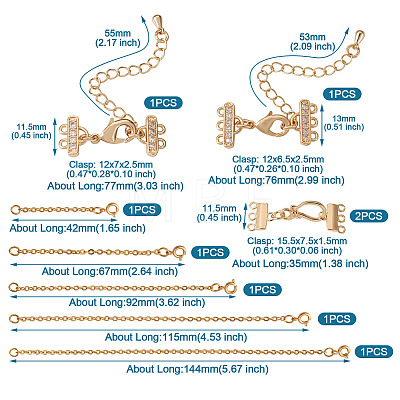  2Pcs Brass Hook and S-Hook Clasps DIY-TA0004-25-1