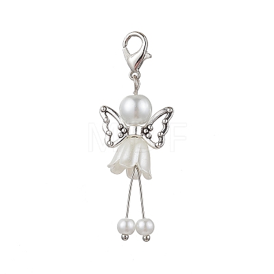 7Pcs 7 Styles Pearlized Glass Pearl Pendant Decorations GL-CJC078-1