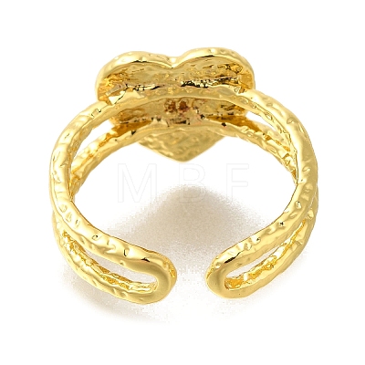 Brass Cuff Rings for Women RJEW-D079-04G-RS-1