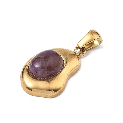 Natural Amethyst Pendants G-C278-01G-10-1