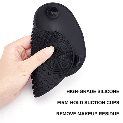 Gorgecraft Silicone Makeup Brush Organizer & Silicone Makeup Cleaning Brush Mat AJEW-GF0002-67C-1