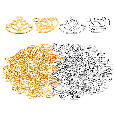 100pcs 2 Colors Tibetan Style Alloy Pendants FIND-LP0001-52-1