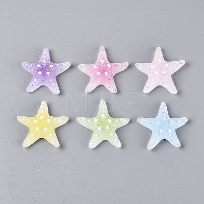 Transpant Resin & Paillette Decoden Cabochons CRES-Q222-01-1