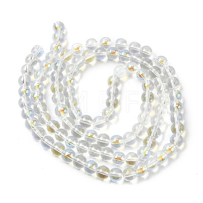 Electroplate Glass Beads Strands EGLA-Q062-8mm-A08-1