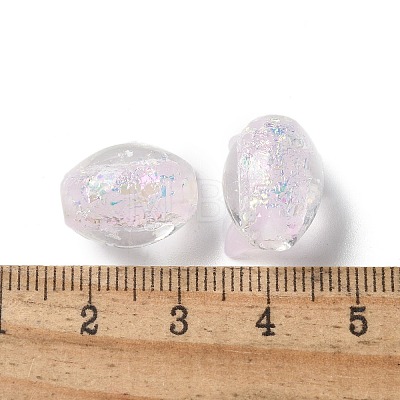 Handmade Foil Lampwork Beads Strands FOIL-Z001-04F-1