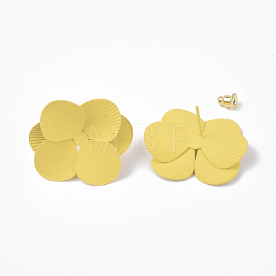 Spray Painted Iron Stud Earring Settings X-IFIN-N004-01A-1
