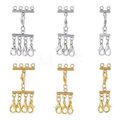 Multi-Strand 304 Stainless Steel Lobster Claw Clasps FIND-HS00001-1