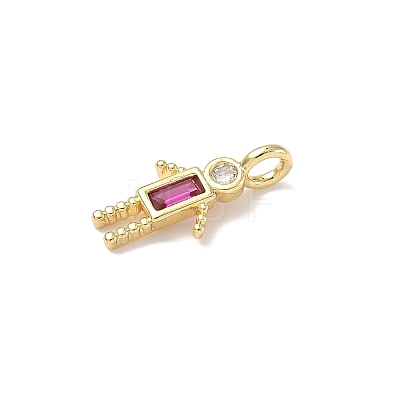 Brass Micro Pave Cubic Zirconia Pendants ZIRC-I356-17G-A06-1