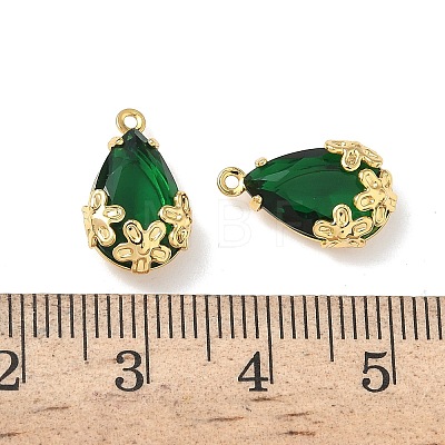 Brass Glass Charms KK-Z136-07G-01-1