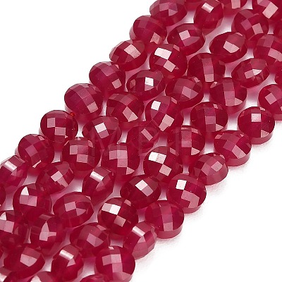 Lab Grown Red Corundum Beads Strands GG-CBAC488-05-1