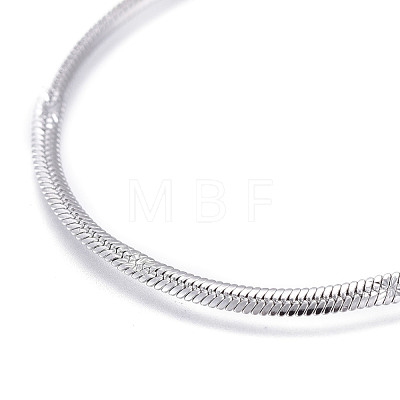304 Stainless Steel Flat Snake Chain Necklaces X-NJEW-F277-02B-P-1