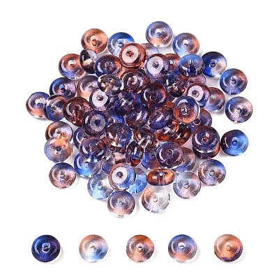 Electroplate Transparent Colours Rainbow Glass Seed Beads SEED-T007-03F-1