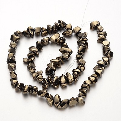 Electroplate Non-magnetic Synthetic Hematite Beads Strands G-F300-06-06-1