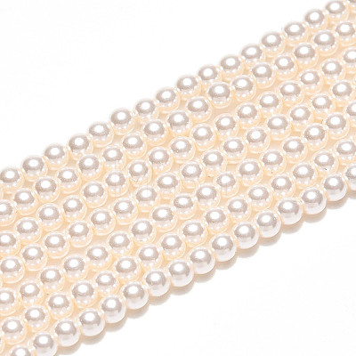 Baking Paint Pearlized Glass Pearl Bead Strands HY-N002-2mm-A11-1