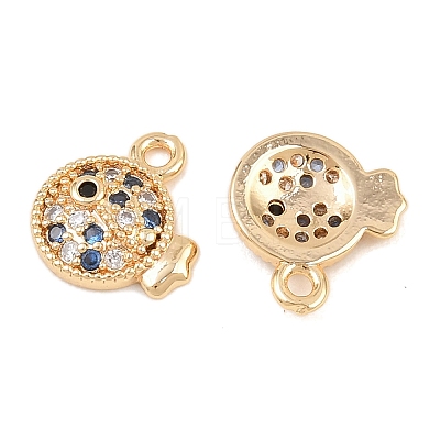 Brass Micro Pave Cubic Zirconia Pendants KK-L261-14C-G-1