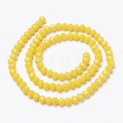 Opaque Solid Color Glass Beads Strands EGLA-A034-P8mm-D04-1