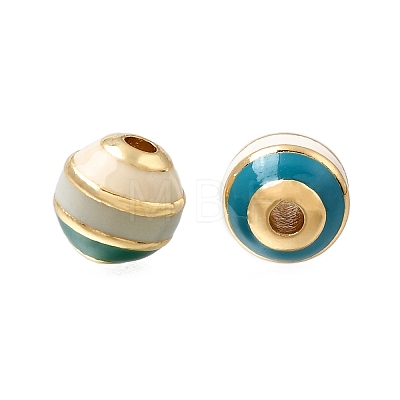 Brass Enamel Beads KK-CBA0E55-02A-G-1