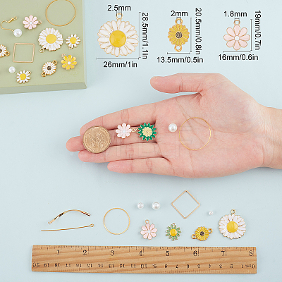 SUNNYCLUE DIY Flower Earring Kits DIY-SC0014-44-1