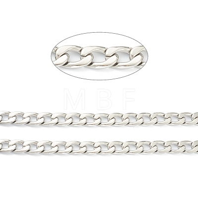 Tarnish Resistant 304 Stainless Steel Cuban Link Chains STAS-B020-07P-1