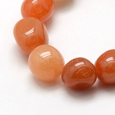 Natural Red Aventurine Nuggets Beads Strands G-L154-12-1