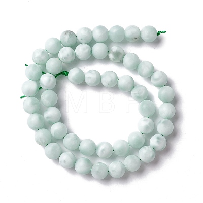 Frosted Natural Glass Beads Strands G-I247-15J-1