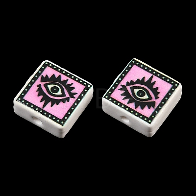 Printed Handmade Porcelain Beads PORC-G016-04U-1