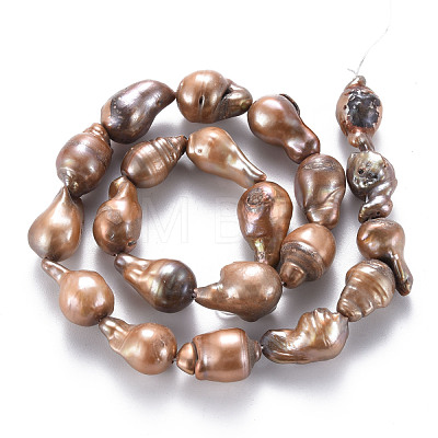 Natural Baroque Pearl Keshi Pearl Beads Strands PEAR-S021-191-1