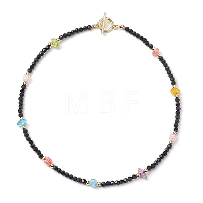 Synthetic Crackle Quartz Beaded Necklaces for Women NJEW-JN04801-1