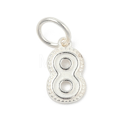 Number Series 925 Sterling Silver Charms STER-Q002-01I-1