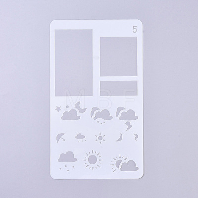 Plastic Reusable Drawing Painting Stencils Templates DIY-G027-F05-1