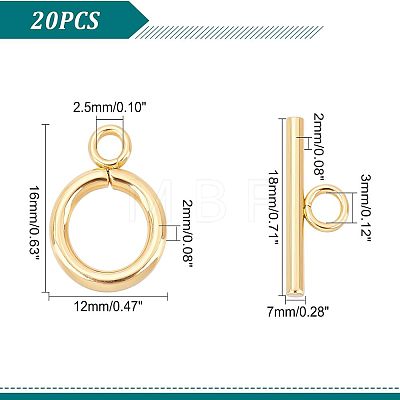 Unicraftale 20Set 304 Stainless Steel Toggle Clasps STAS-UN0033-53-1