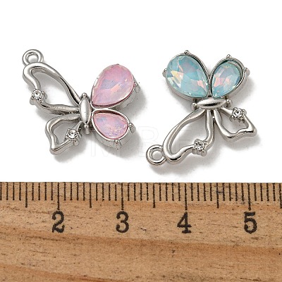 Rack Plating Alloy Rhinestone Pendants PALLOY-F312-16P-1