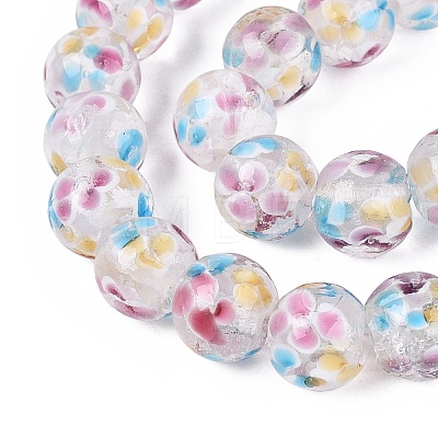 Handmade Lampwork Beads Strands LAMP-Q041-08F-1