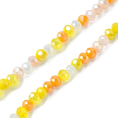 Electroplate Glass Beads Strands EGLA-yw0002-C04-1