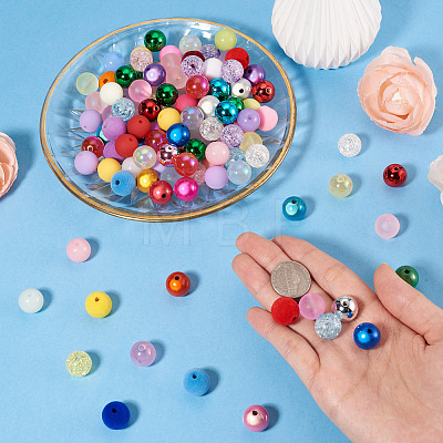 120Pcs 8 Styles Acrylic Beads MACR-TA0002-95-1